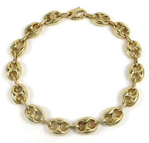 vintage gucci hollow puff chain bracelet|Pre.